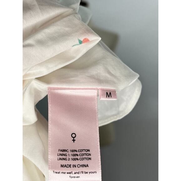 SELKIE Sz M Medium The Buttercream Dress Strawberries La Fraise Bows NWT - Picture 4 of 11